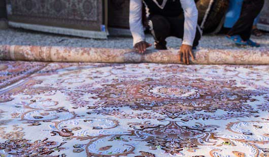 روش اصولی لول کردن قالی در قالیشویی گلابدره
